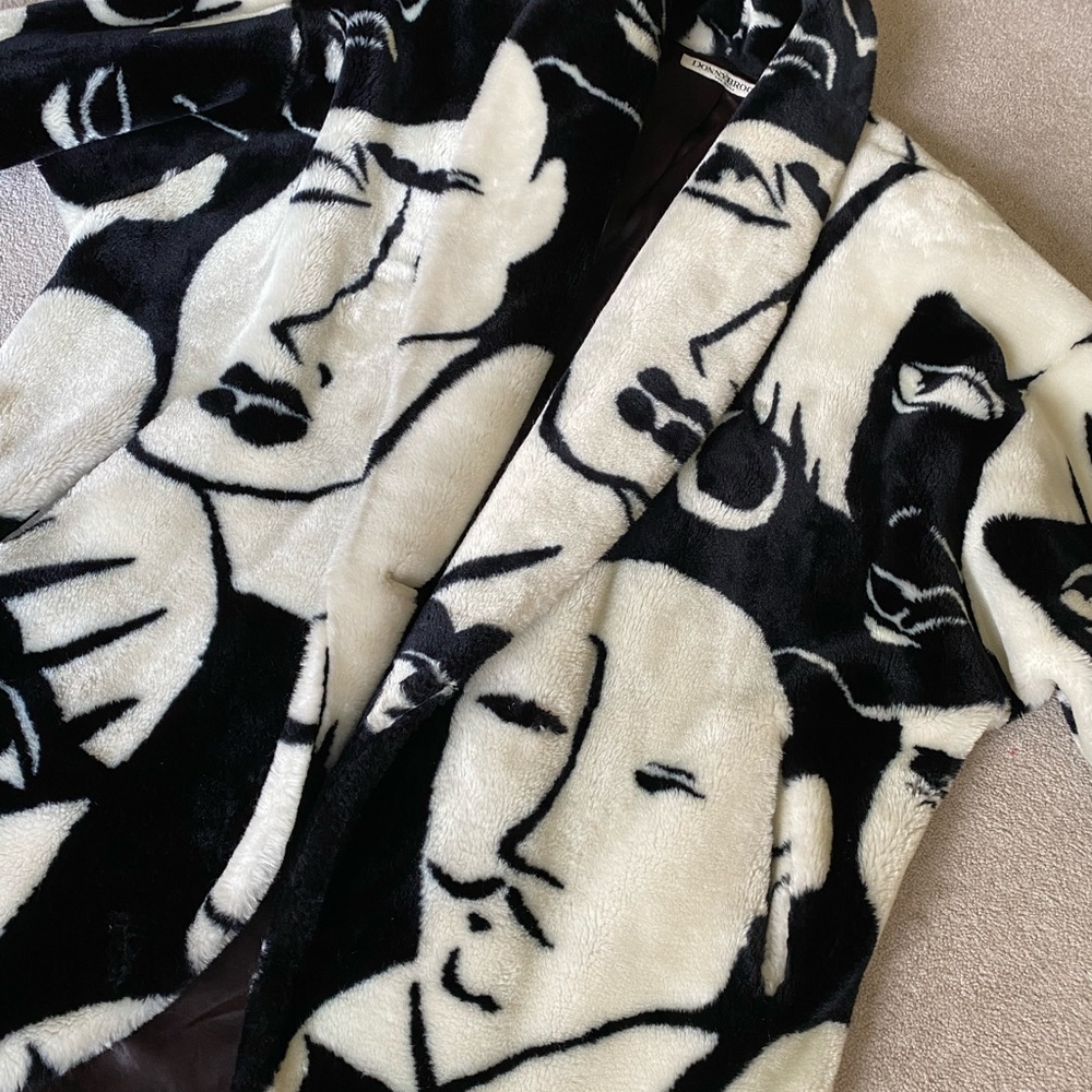 Donny Brooks RIHANNA Faces Plush Jacket 1980’s Oversized Large - Picture 10 of 16